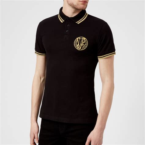 polo versace jeans nera logo|versace jeans men's polo shirts.